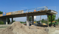 Sanierung Brücke Götzenweg, Straßenbahnneubaustrecke Thon - Am Wegfeld